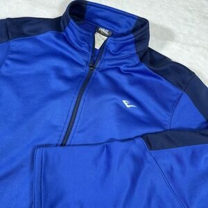 Everlast Mens Warm Up Jacket Full Zip Medium Blue Black Athleisure